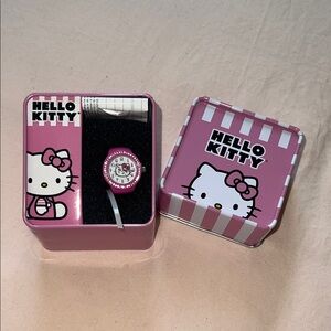 Hello Kitty Finger Watch with Tin Box
